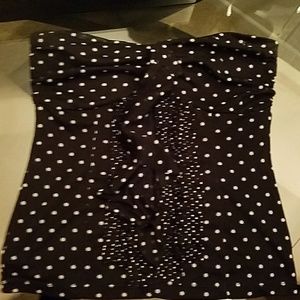 White House Black Market strapless starry top